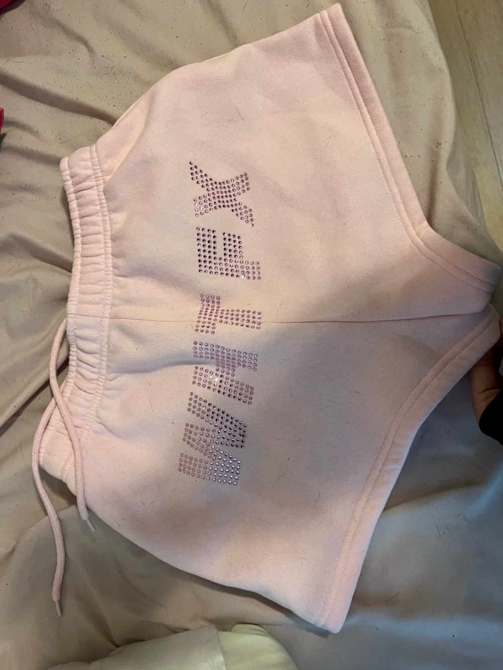 White fox pink always shining shorts